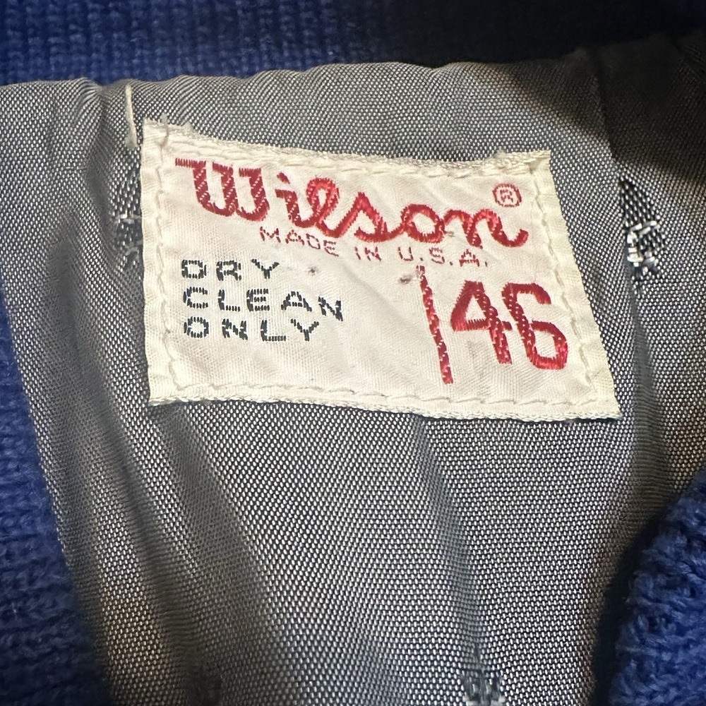 Vintage 70s Wilson Varsity‎ Letterman Jacket Men's Wool Leather Rodeo Ag Club L - Picture 4 of 10